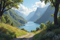 Natural Landscape Background Wallpaper Product Image 1