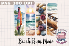 Summer Beach Brushstrokes PNG Sublimation Seaside Coastal Product Image 1
