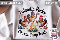 4th of July PNG Sublimation Chicken USA Patriotic Cluck Product Image 1