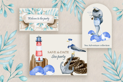 Sea Adventure Watercolor Clipart Boys, Girls, Captain Whale Product Image 9