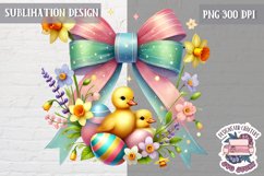 Easter Bow Coquette PNG Holidays Spring Cute Animals Peep Product Image 1