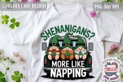 St.Patrick&#039;s Day Sublimation design Quote Shamrock Luck PNG Product Image 1