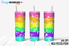 Neon Rainbow | Tumbler Sublimation Wrap Product Image 1
