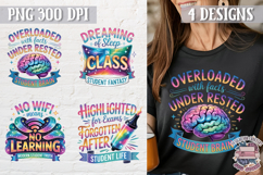 Student Quote Colorful Clipart PNG Sublimation 4 Designs Product Image 1