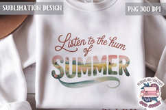 Summer Beach Sea Quote Watercolor Sublimation PNG Product Image 1