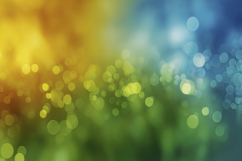 Yellow, Blue, and Green Bokeh Background Wallpaper Product Image 1