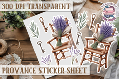 Cozy sticker sheet Flowers Scrapbook PNG Provence Product Image 1