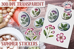 Summer sticker sheet Beach Scrapbook PNG Flowers Vibe Product Image 1