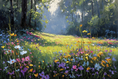 Watercolor Painting Flowers Background Wallpaper Product Image 1