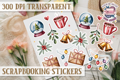 Scrapbooking sticker sheet Cute Funny PNG Watercolor School Product Image 1
