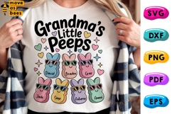 Grandma's Little Peeps Svg, Png, Grandma Easter Shirt Svg Product Image 1