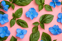 Flower and Leaves Background Wallpaper Product Image 1