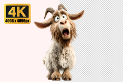 Playful Goat Transparent PNG Product Image 1