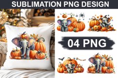 Halloween Elephant - Pillow Sublimation PNG Design Product Image 1