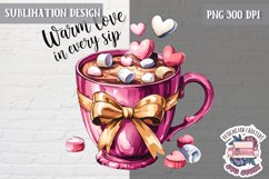 St Valentine’s Coquette Bow PNG Holidays Funny Watercolor Product Image 1