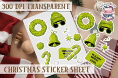 Christmas Watercolor Sticker Sheet Winter Cute Holiday PNG Product Image 1