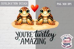 Valentine Love Animals Cute Quote Sublimation Design PNG Product Image 1