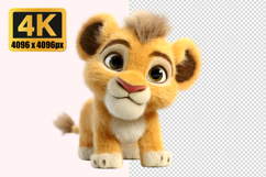 Cute Baby Lion Transparent PNG Product Image 1