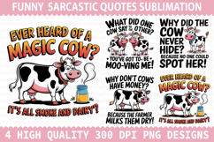 Funny Cow Sublimation - Sarcastic Quotes PNG Design Product Image 1
