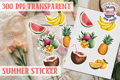 Summer sticker Cute flowers Love Picnic Beach Spring Product Image 1