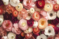Ranunculus and Roses Background Wallpaper Product Image 1