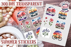 Summer sticker sheet Beach Scrapbook PNG Flowers Vibe Product Image 1