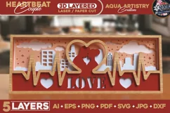 3D Heartbeat Couple | Romantic Gift for Wedding and Love Product Image 1
