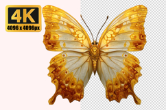 Golden Butterfly Transparent PNG Product Image 1