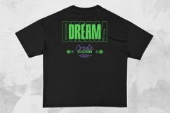 Dream Create Repeat Streetwear Typography T-shirt Design Product Image 1