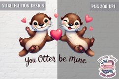 Valentine Love Animals Cute Quote Sublimation Design PNG Product Image 1
