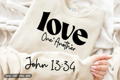 Love One Another - Christian Sleeve T-Shirt Design Product Image 1
