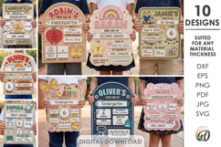Personalized First Day of School Signs Bundle Laser Cut Product Image 1