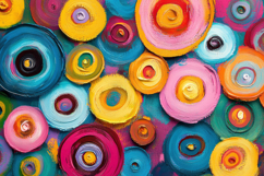 Abstract Colorful Circles Background Wallpaper Product Image 1