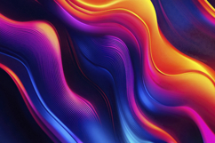 Abstract Neon Waves Background Wallpaper Product Image 1