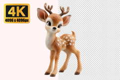 Cute Deer Transparent PNG Product Image 1