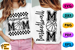 Basketball Mom SVG, PNG, Checkered, Game Day Mama Shirt Svg Product Image 1