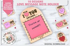 Love Message Note Holders Laser Cut Bundle. Love SVG Product Image 1