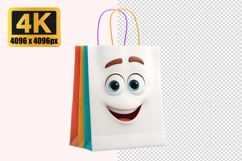 Smiling Shopping Bag Transparent PNG Product Image 1