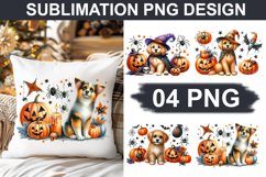 Halloween Dog - Pillow Sublimation PNG Design Product Image 1