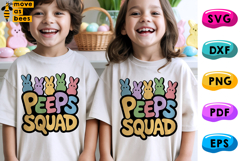 Peeps Squad Svg, Png, School, Teacher, Kids Easter Shirt Svg Product Image 1