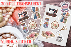 Spring sticker Cute vintage flowers Love PNG Funny Product Image 1