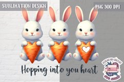 Valentine Love Animals Cute Quote Sublimation Design PNG Product Image 1