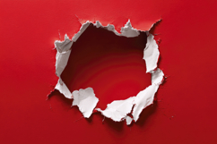 Hole Ripped Red Paper Background Wallpaper Product Image 1