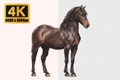 Friesian Horse Transparent PNG Product Image 1