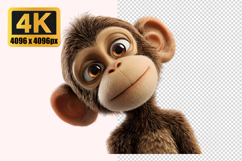 Cartoon Baby Chimpanzee Transparent PNG Product Image 1