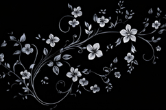 Flowers with Dark Background Wallpaper Product Image 1