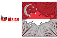 Singapore National Day Map Design Product Image 1