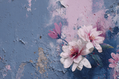 Flowers with Grunge Background Wallpaper Product Image 1