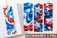 4th of July Bookmarks Sublimation - 4th of July Flag PNG Product Image 1