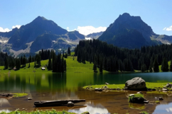 Beautiful Lake With Mountain Background Product Image 1